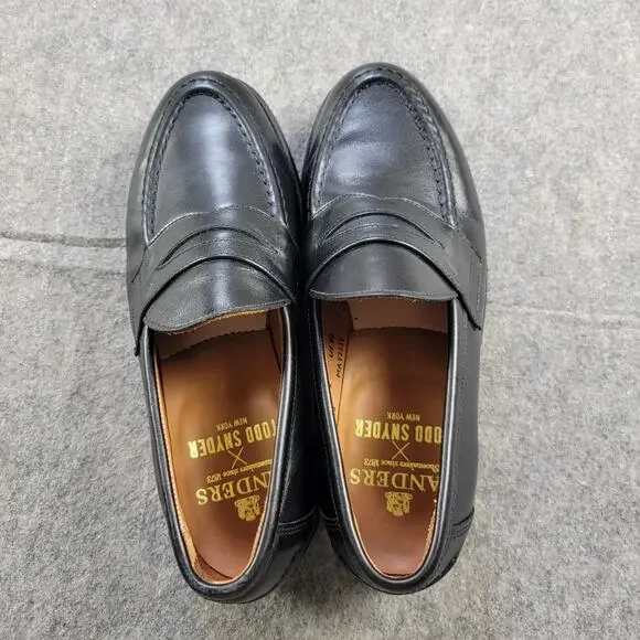 Todd Snyder x Sanders Clive Penny Loafer Mens size US 8.5 UK 7.5 Black England - Picture 3 of 13